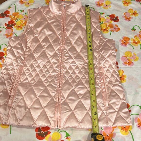 Lands End Pink Puffer Vest - L Pearl Pink - Picture 12 of 13